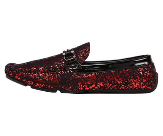 Monty Metallic Spatter Driver W/ Black Bit Driving Moccasins