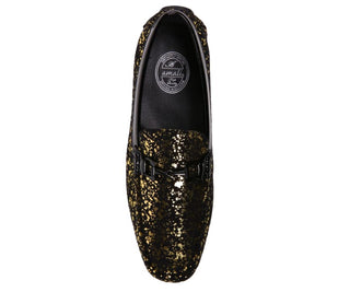 Monty Metallic Spatter Driver W/ Black Bit Driving Moccasins