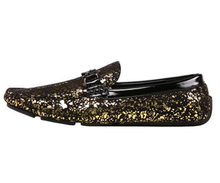Monty Metallic Spatter Driver W/ Black Bit Driving Moccasins