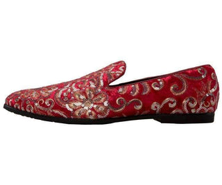 Fabian Sequin Embroidered Smoking Slipper Smoking Slippers Black / 10