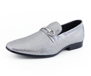 Sutton 211 amali dress shoes for men glitter silver