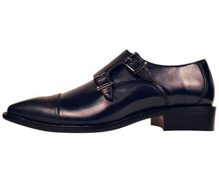 Bancroft Lizard Embossed Monk-Strap With Dual Buckle Monk Straps