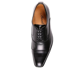 Conrad Smooth Oxford With Houndstooth Laser Embossed Cap Toe Oxfords