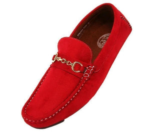 The Amali Ecker suede driving moccasins in red
