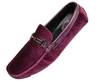 Roberto Embossed Velvet And Patent Driving Moccasin Driving Moccasins Purple / 10