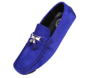 Dyer Tassel Driving Shoe Comfortable Microfiber Driver Casual Moccasin Driving Moccasins Royal Blue / 10