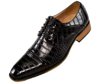 Eberly Mens Oxford Dress Shoes W/ Exotic Crocodile Designs Oxfords