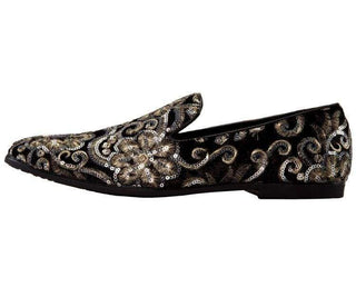 Fabian Sequin Embroidered Smoking Slipper Smoking Slippers